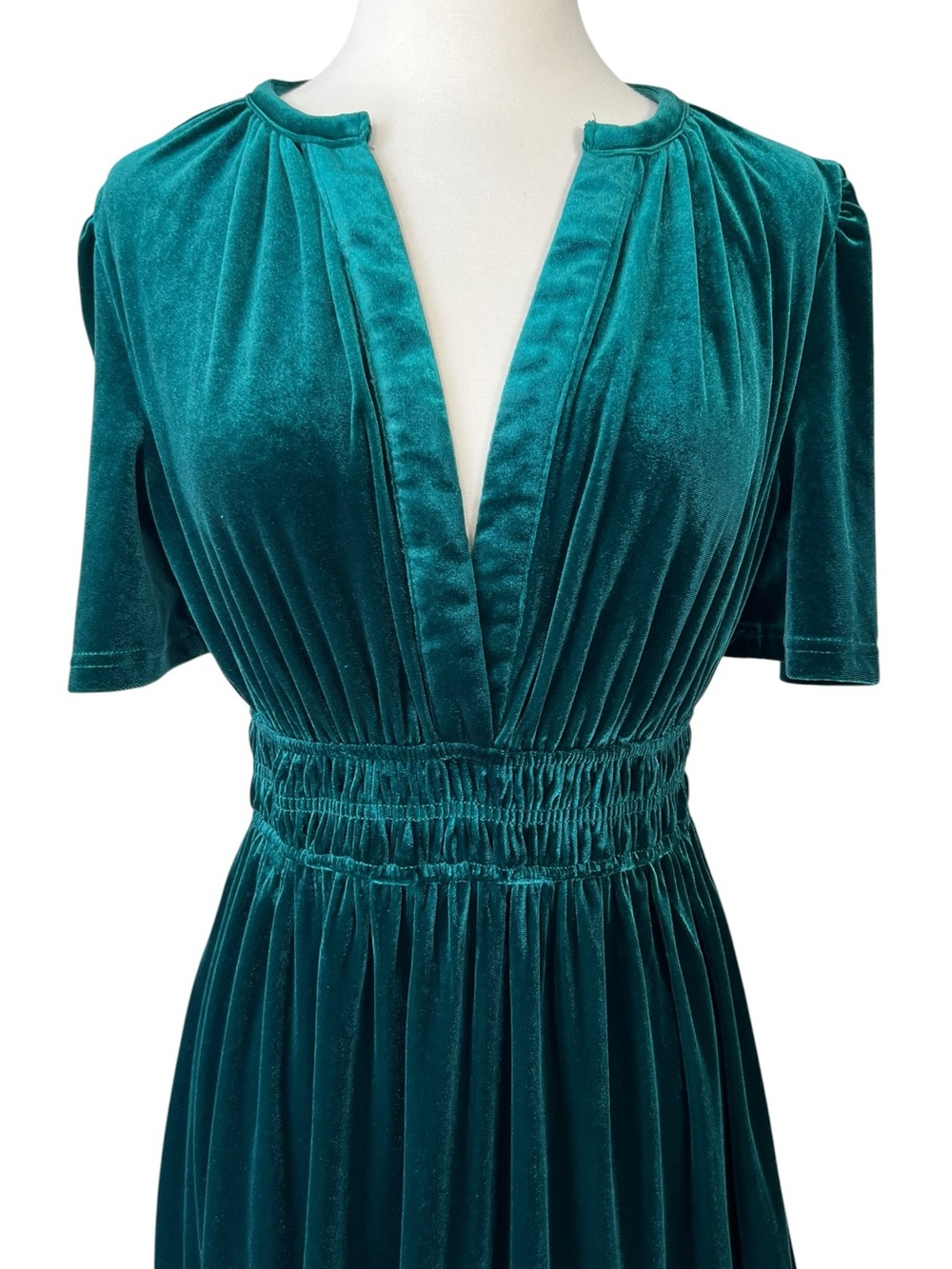 Baltic Born Artemis Velvet Maxi Dress in Emerald Green - Picture 3 of 10